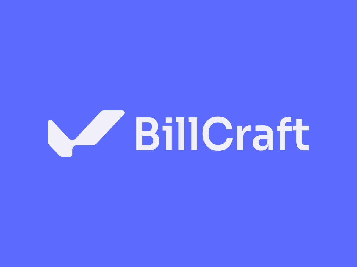 BillCraft-Marke auf Markenblau