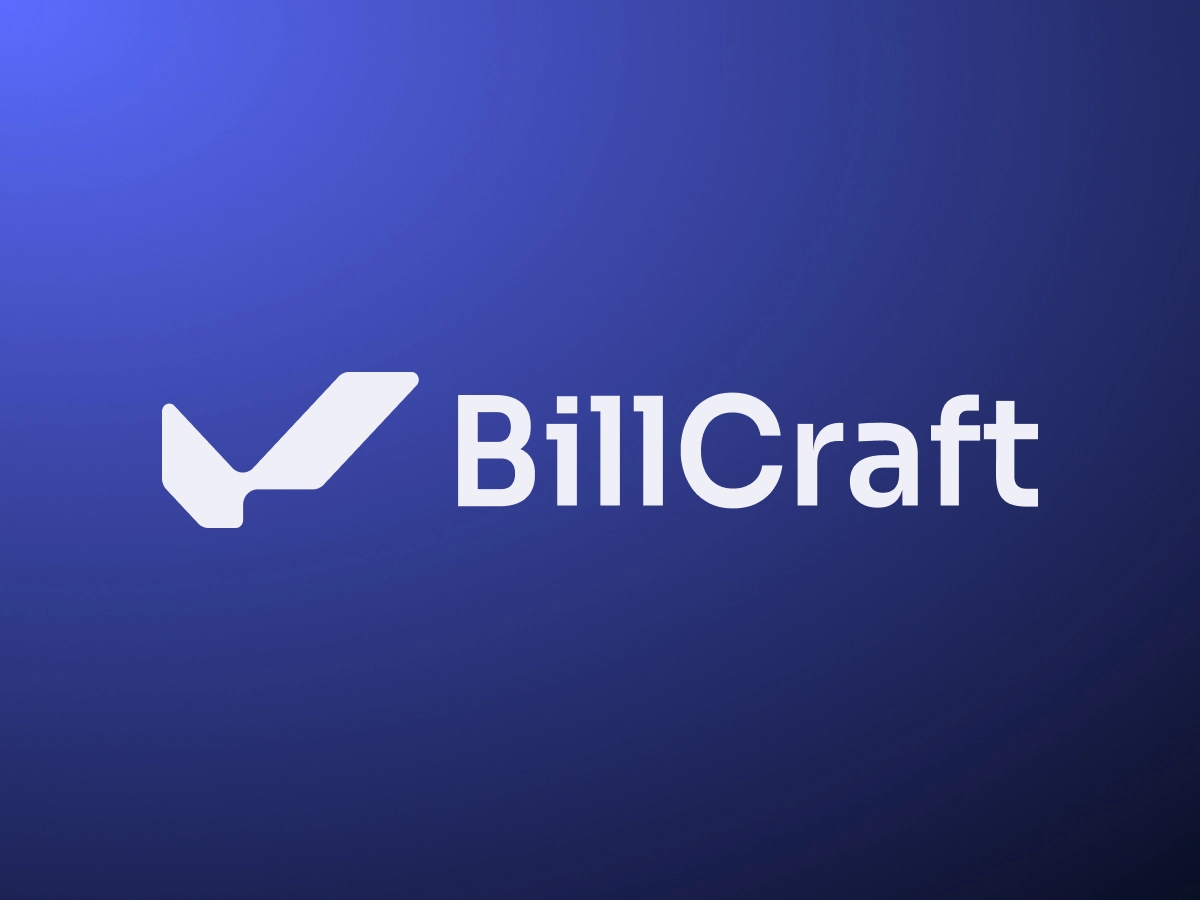 BillCraft-Marke auf dunklem Grund