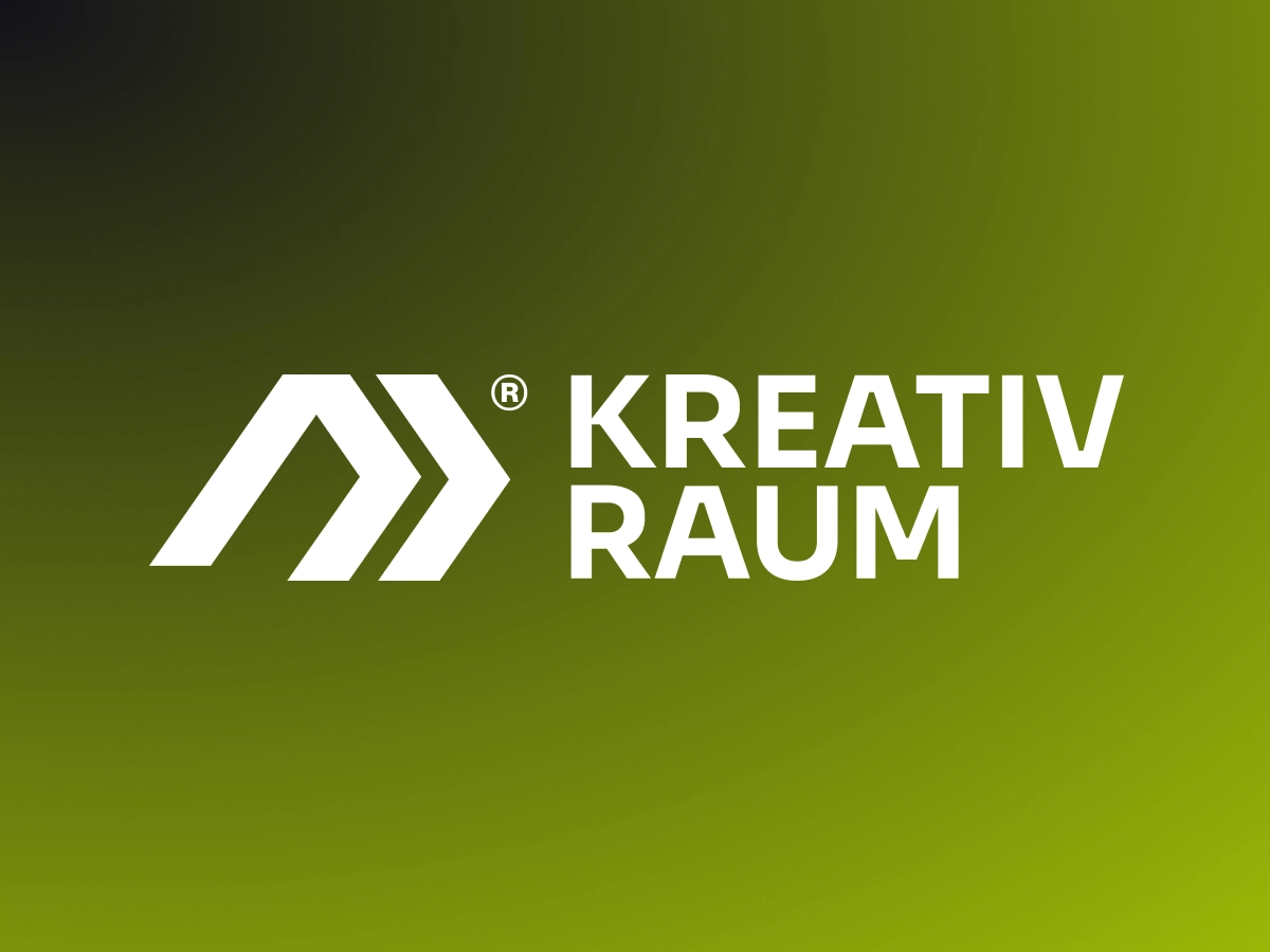 KreativRaum-Marke auf dunklem Grund